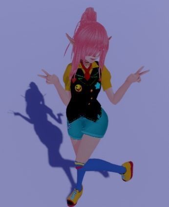 clown Elf  Low-poly 3D model_2