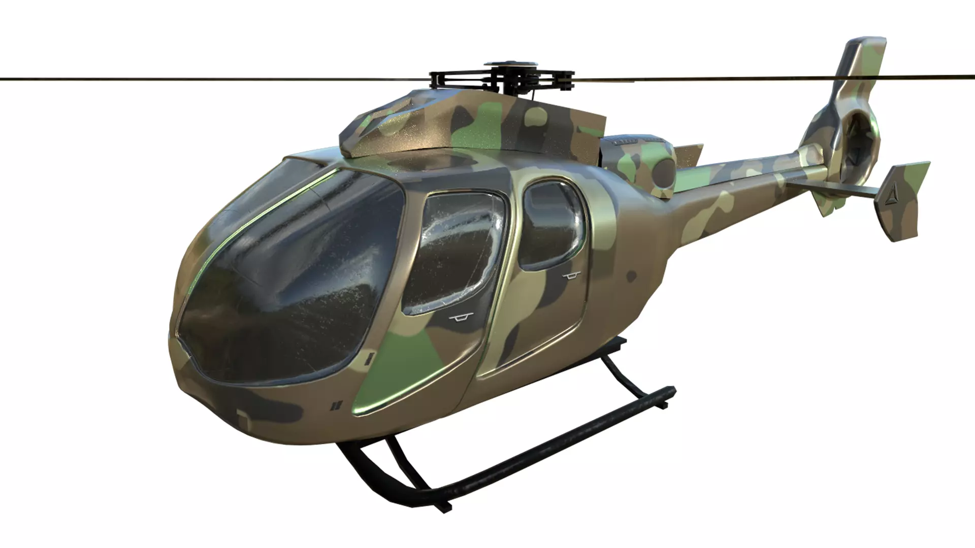 Helicopter military 3D model_0