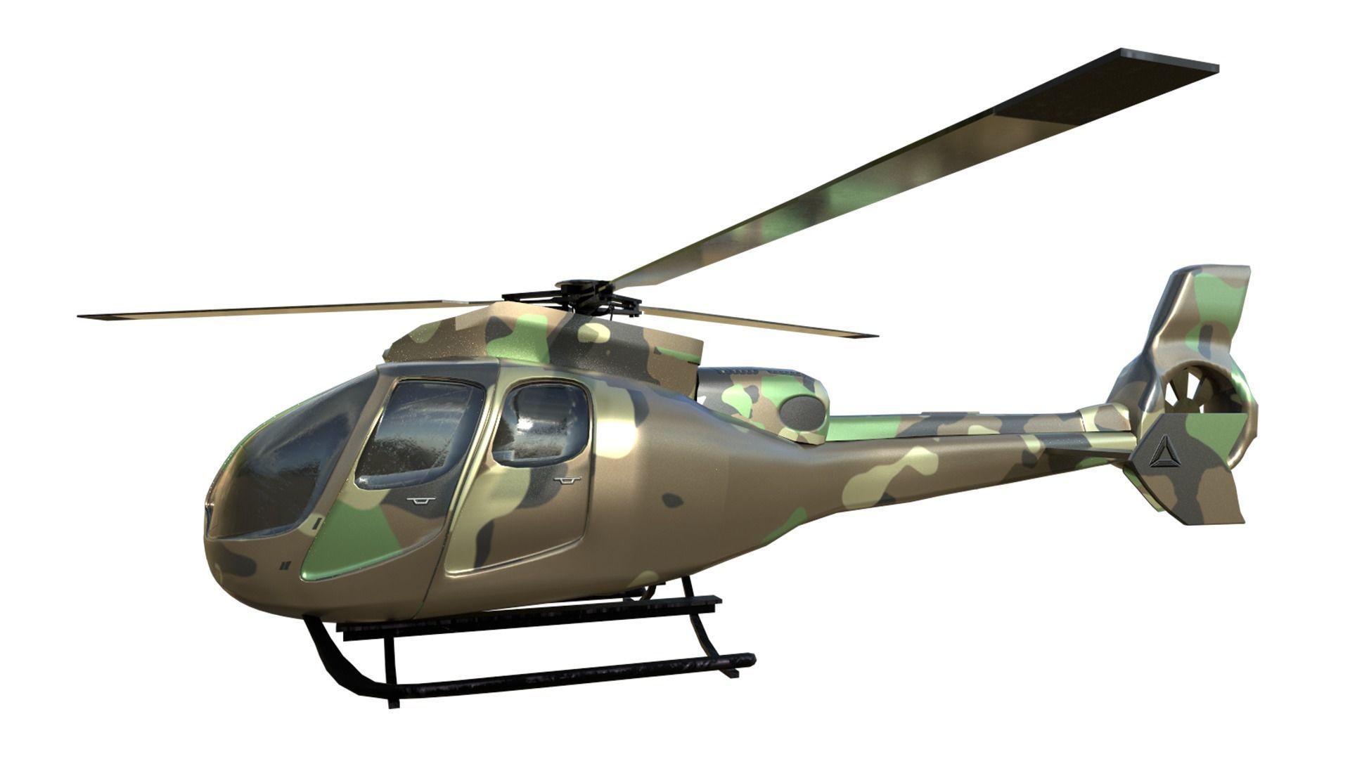 Helicopter military 3D model_1