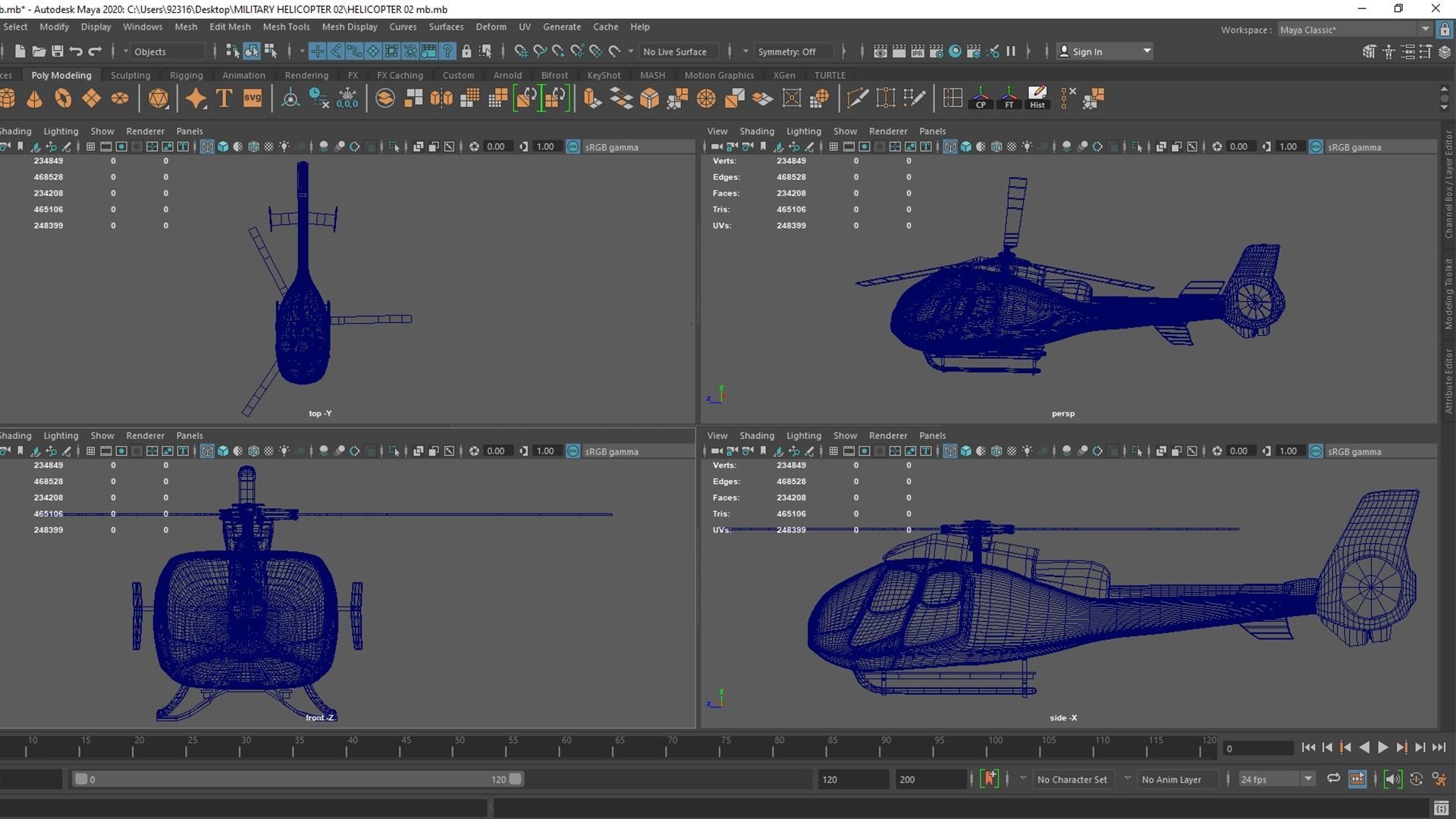 Helicopter military 3D model_13