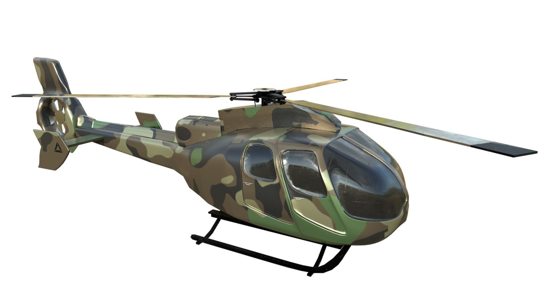 Helicopter military 3D model_5