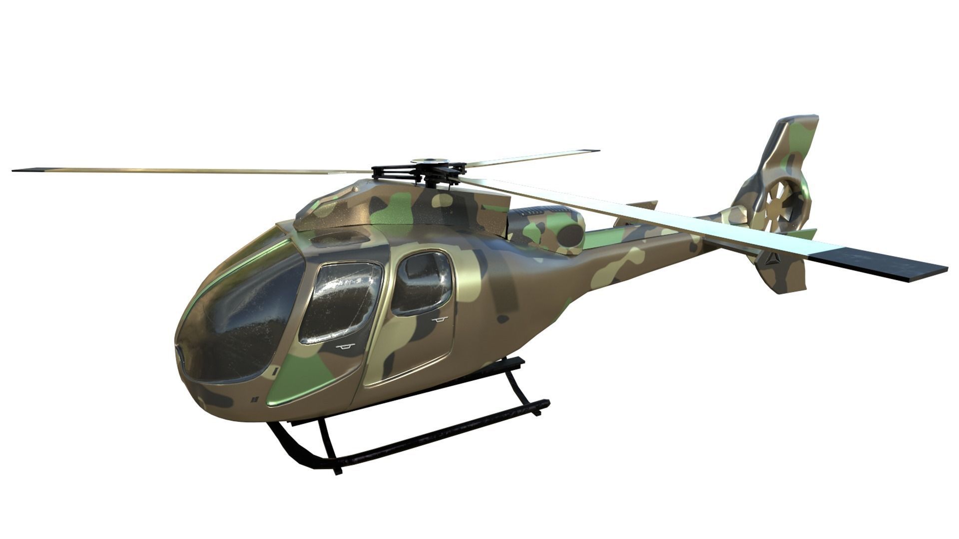 Helicopter military 3D model_3