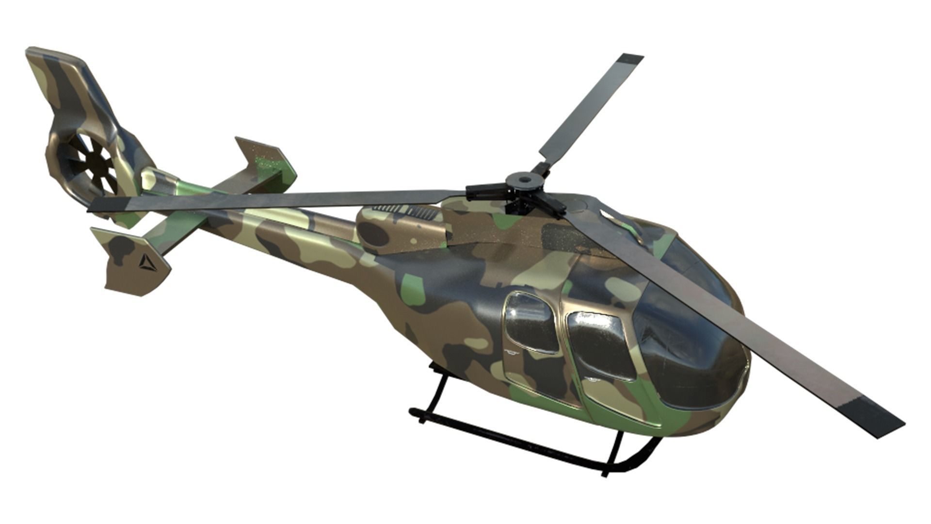 Helicopter military 3D model_2