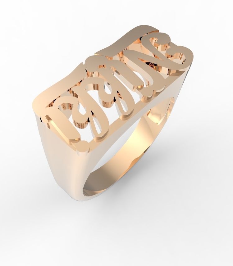 Nikki name ring 3D print model_5