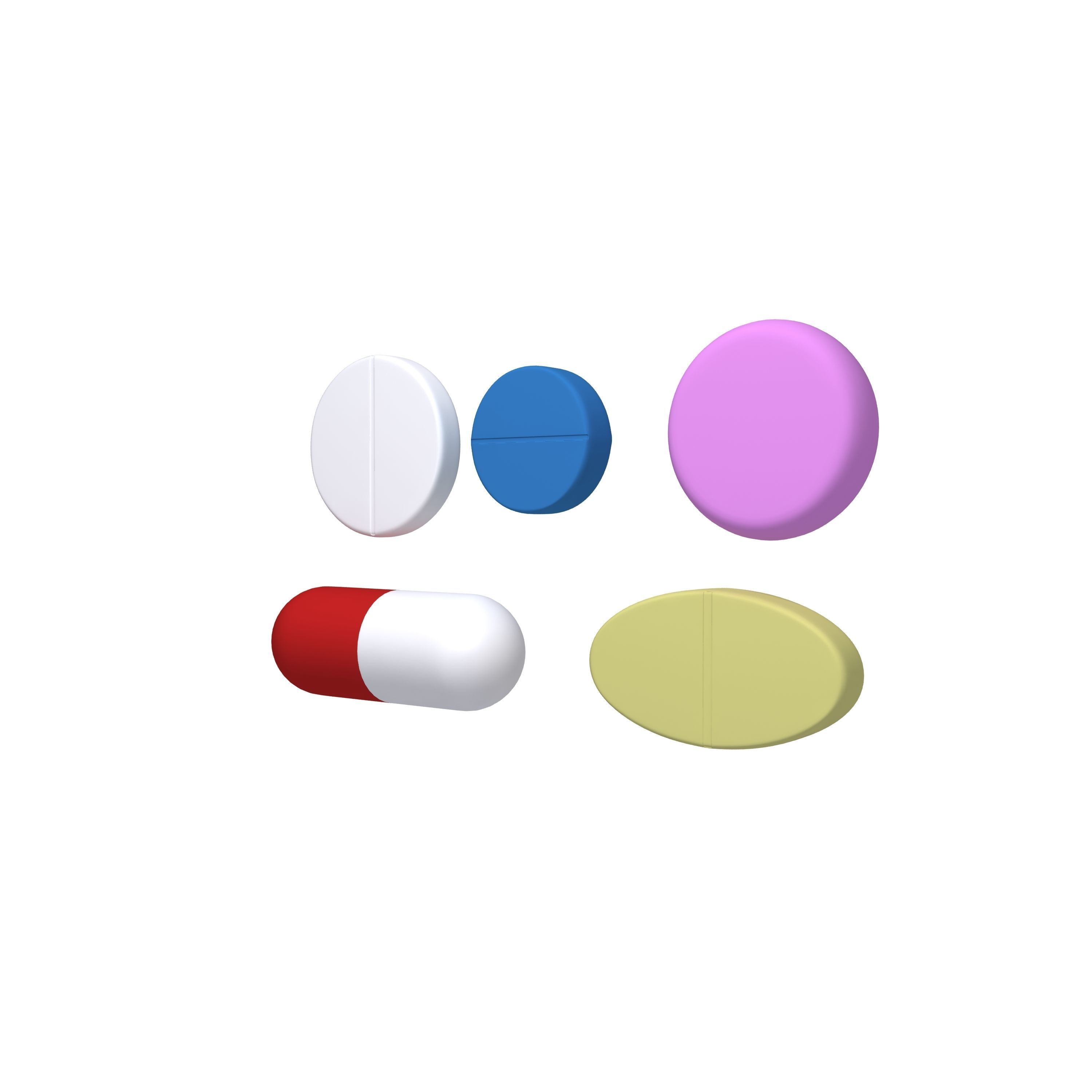 Pills Pack 3D model_2