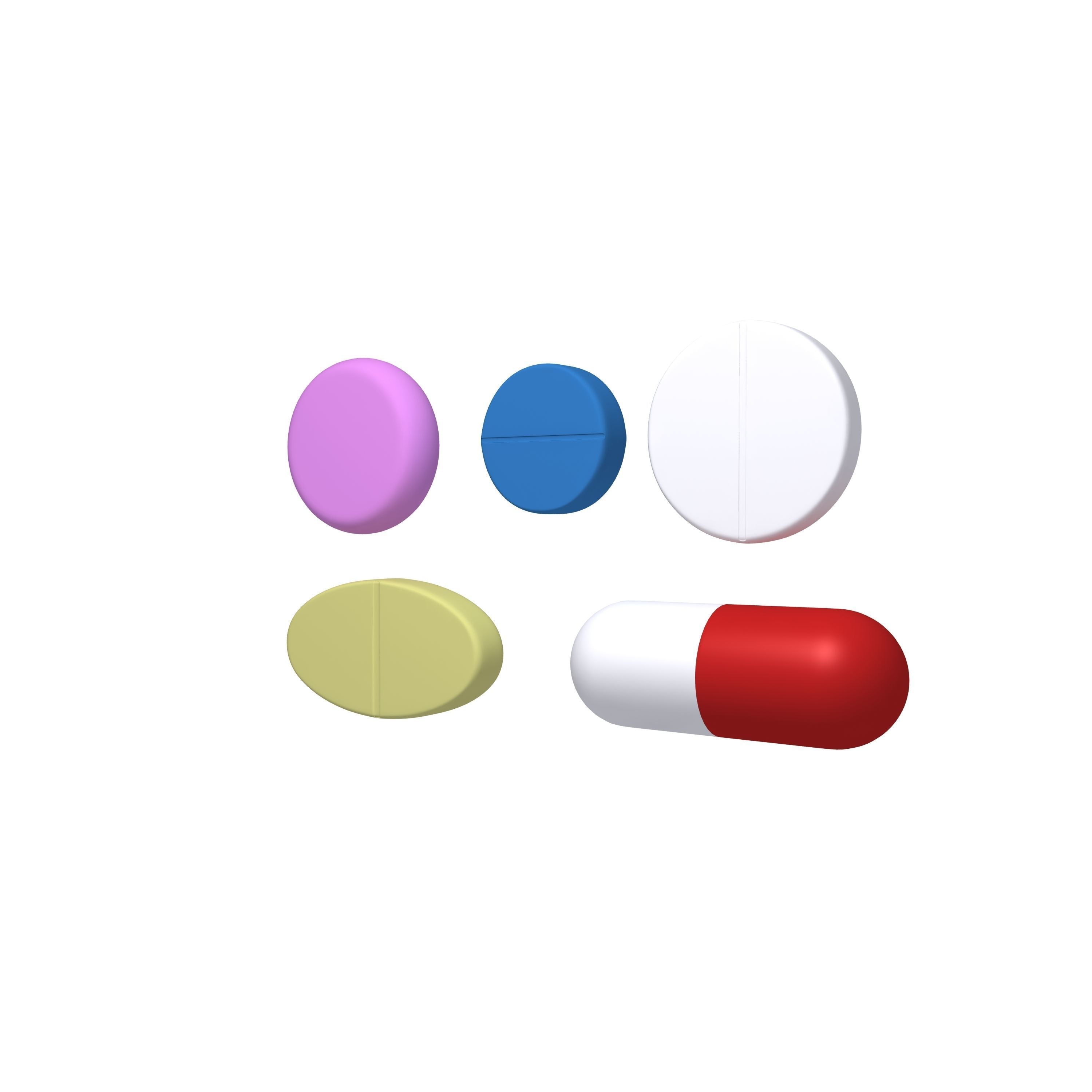 Pills Pack 3D model_3