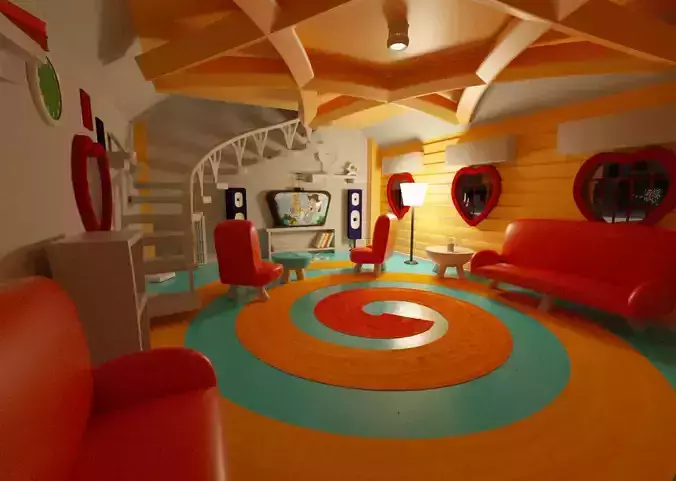 3d cartoon house model