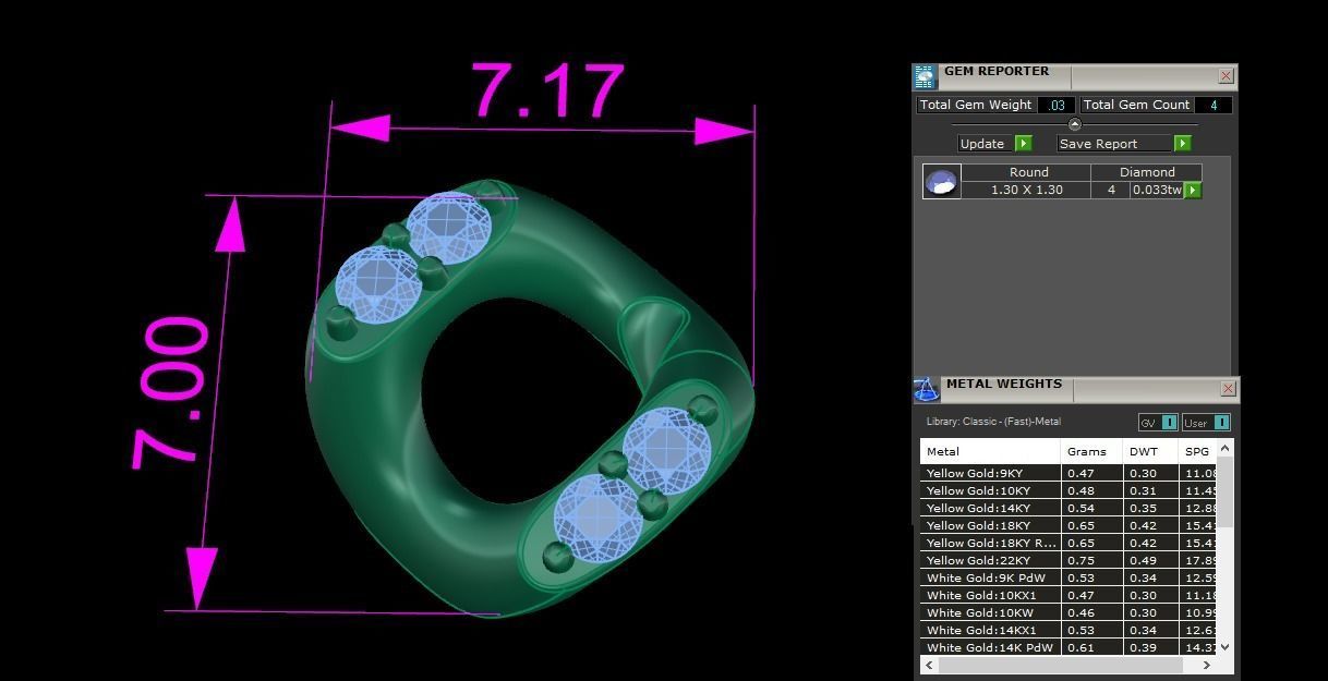 Cuban Diamond Chain Bracelet Necklace Link SIZE 7MM Width 3D print model_7