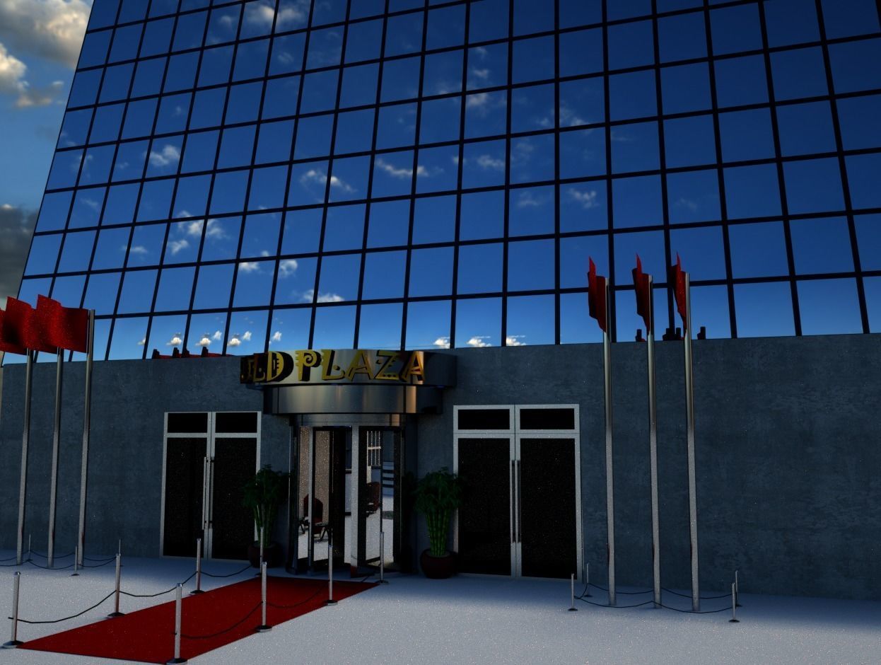 3d fantastic hotel lobi model 3D model_2