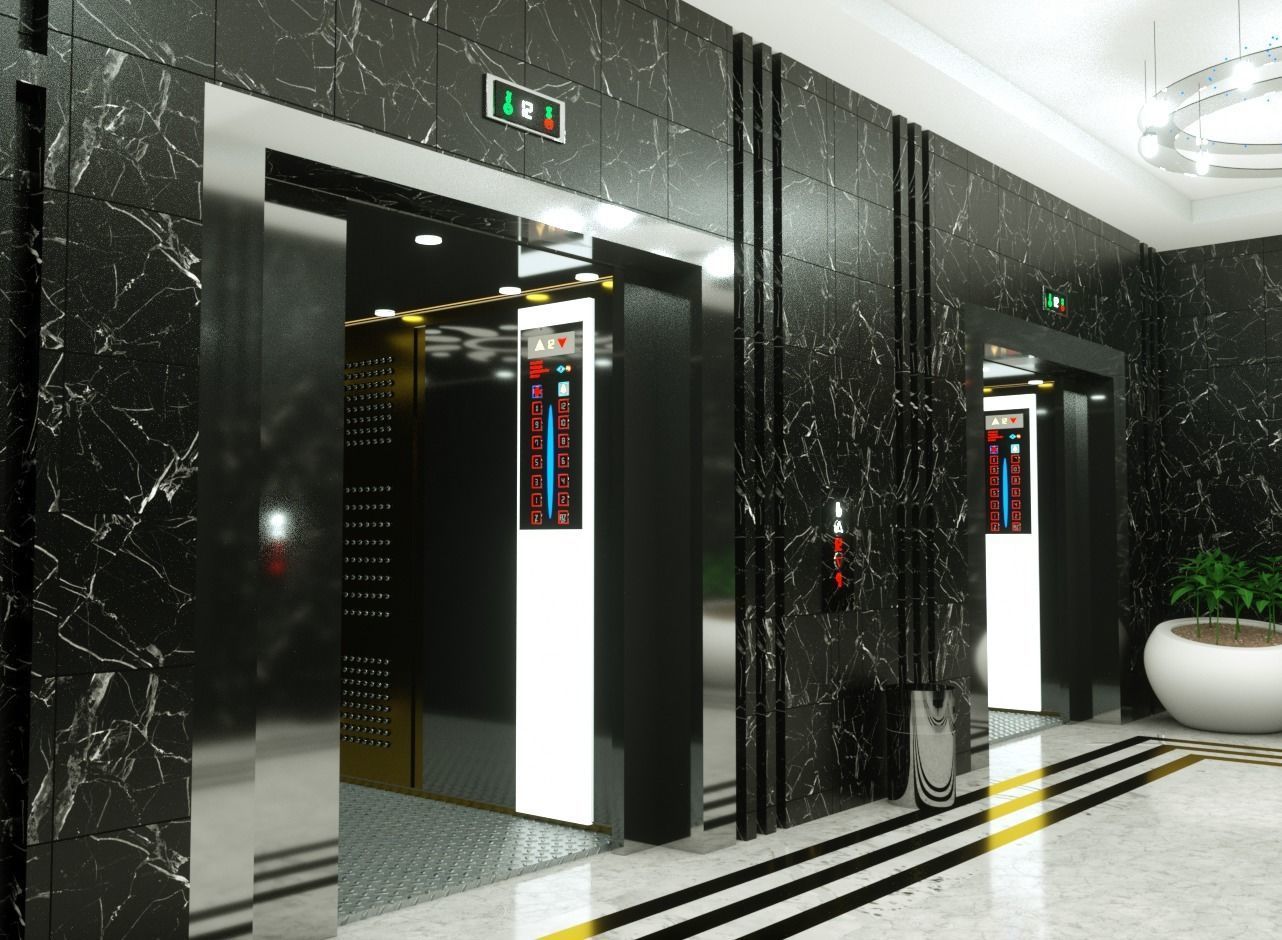 3d fantastic hotel lobi model 3D model_10