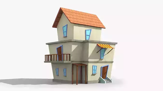 Cartoon House  l Low-poly 3D model