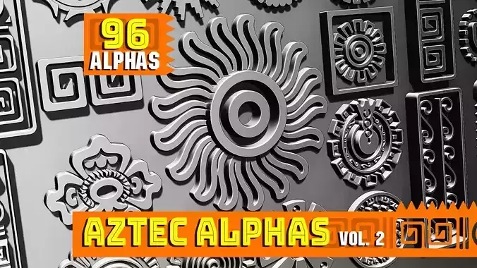 Aztec ALPHA BRUSHES  Volume 2