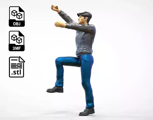Man Climb the ladder 3D print model