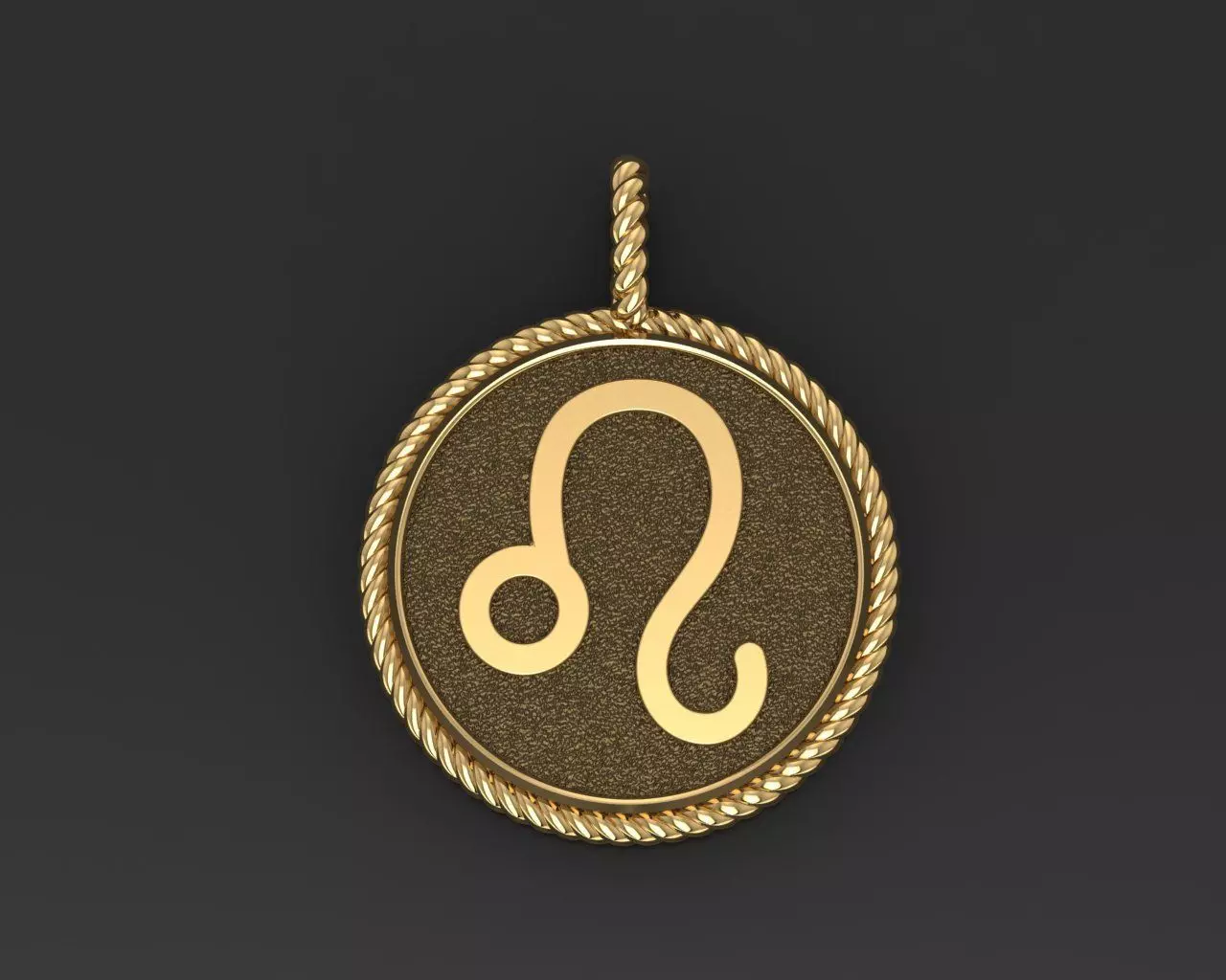 Leo Zodiac Sign Pendant 3D print model_0
