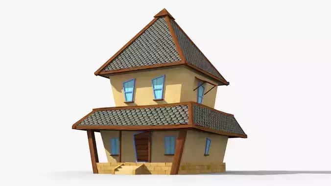 Cartoon House  o  Low-poly 3D model