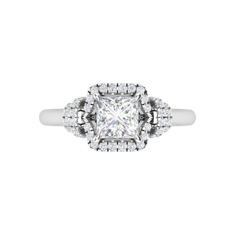 Knot-style halo ring - JF070 3D print model_2