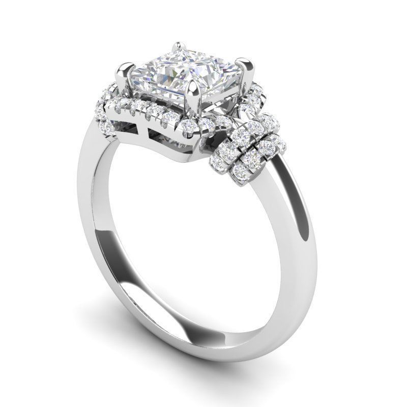 Knot-style halo ring - JF070 3D print model_11