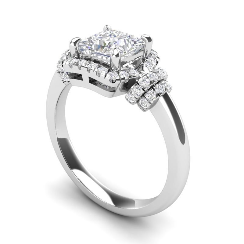 Knot-style halo ring - JF070 3D print model_12