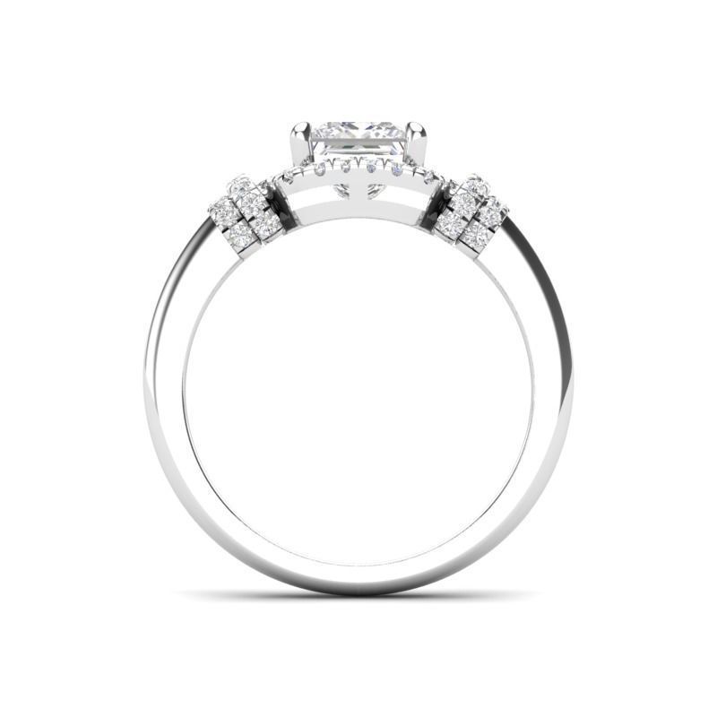 Knot-style halo ring - JF070 3D print model_8