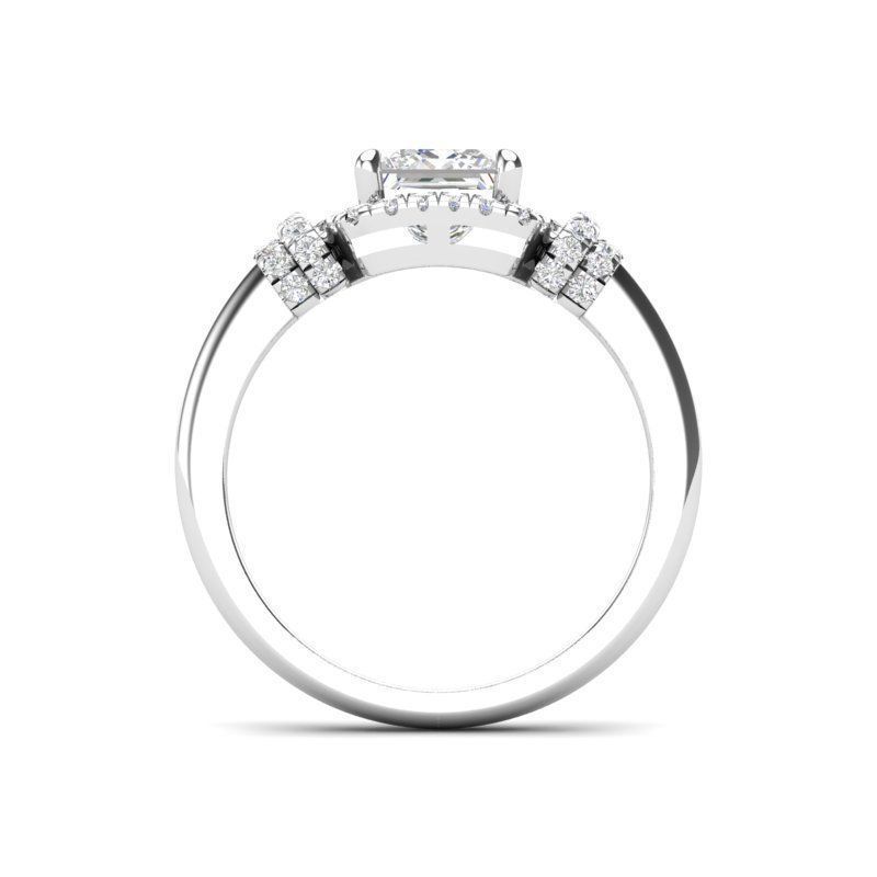 Knot-style halo ring - JF070 3D print model_7