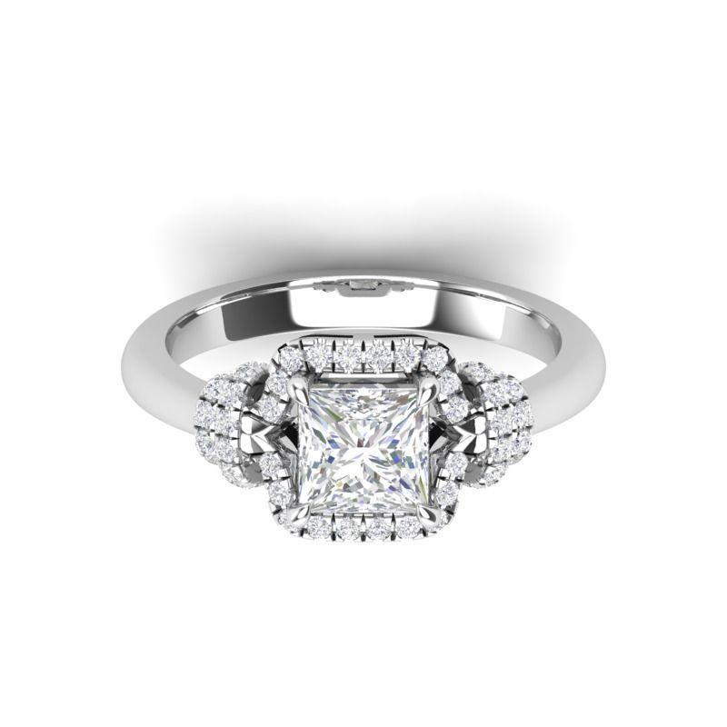 Knot-style halo ring - JF070 3D print model_6