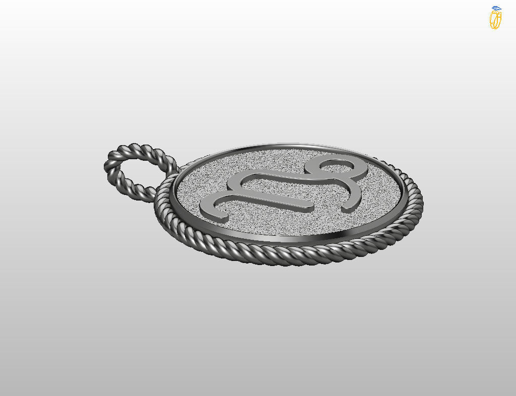 Zodiac Sign Capricorn Pendant 3D print model_30