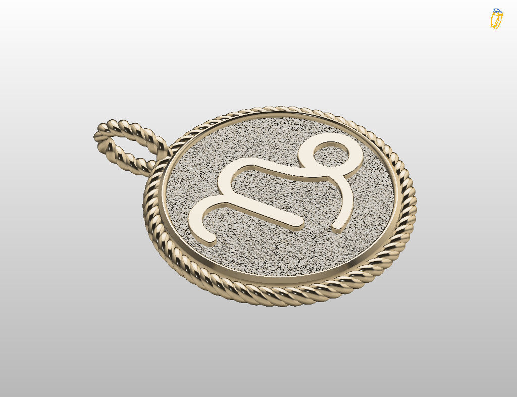 Zodiac Sign Capricorn Pendant 3D print model_22