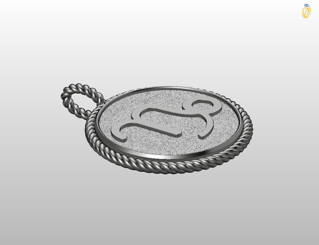 Zodiac Sign Capricorn Pendant 3D print model_28