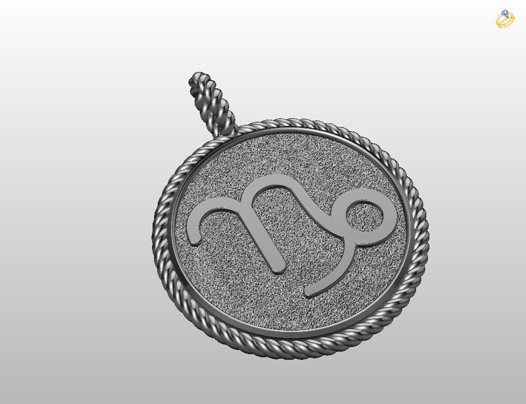 Zodiac Sign Capricorn Pendant 3D print model_27