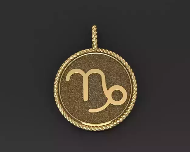 Zodiac Sign Capricorn Pendant 3D print model