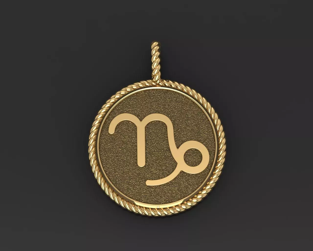 Zodiac Sign Capricorn Pendant 3D print model_0