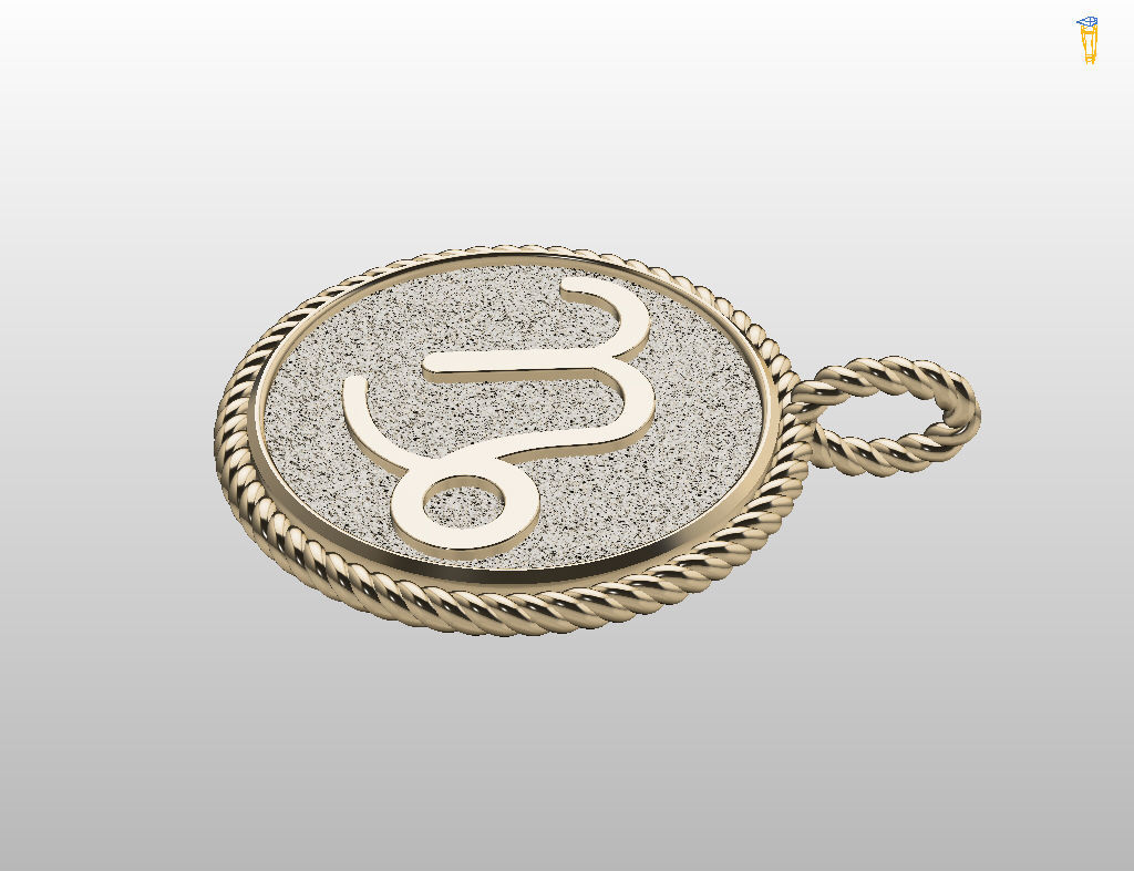 Zodiac Sign Capricorn Pendant 3D print model_25