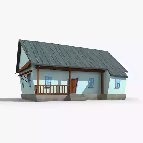 Cartoon House  q Low-poly 3D model