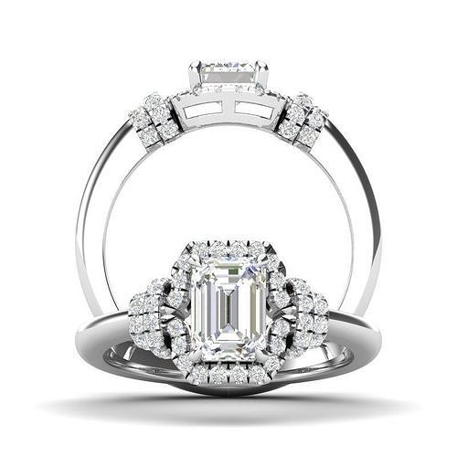 Knot-style halo ring - JF073 3D print model