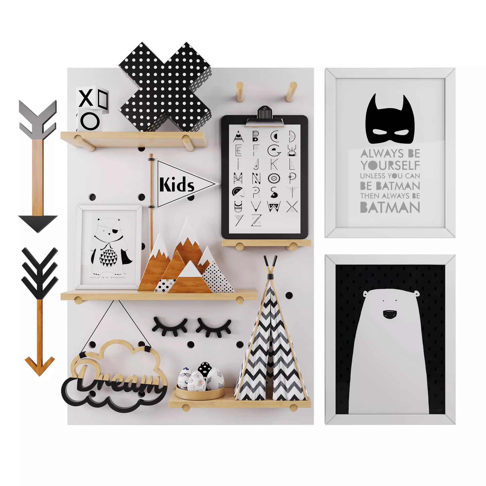 Decorative set for the nursery  3D model_0