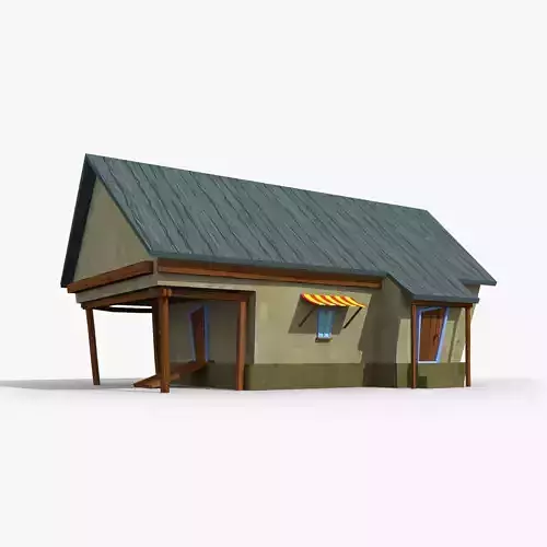 Cartoon House r Low-poly 3D model