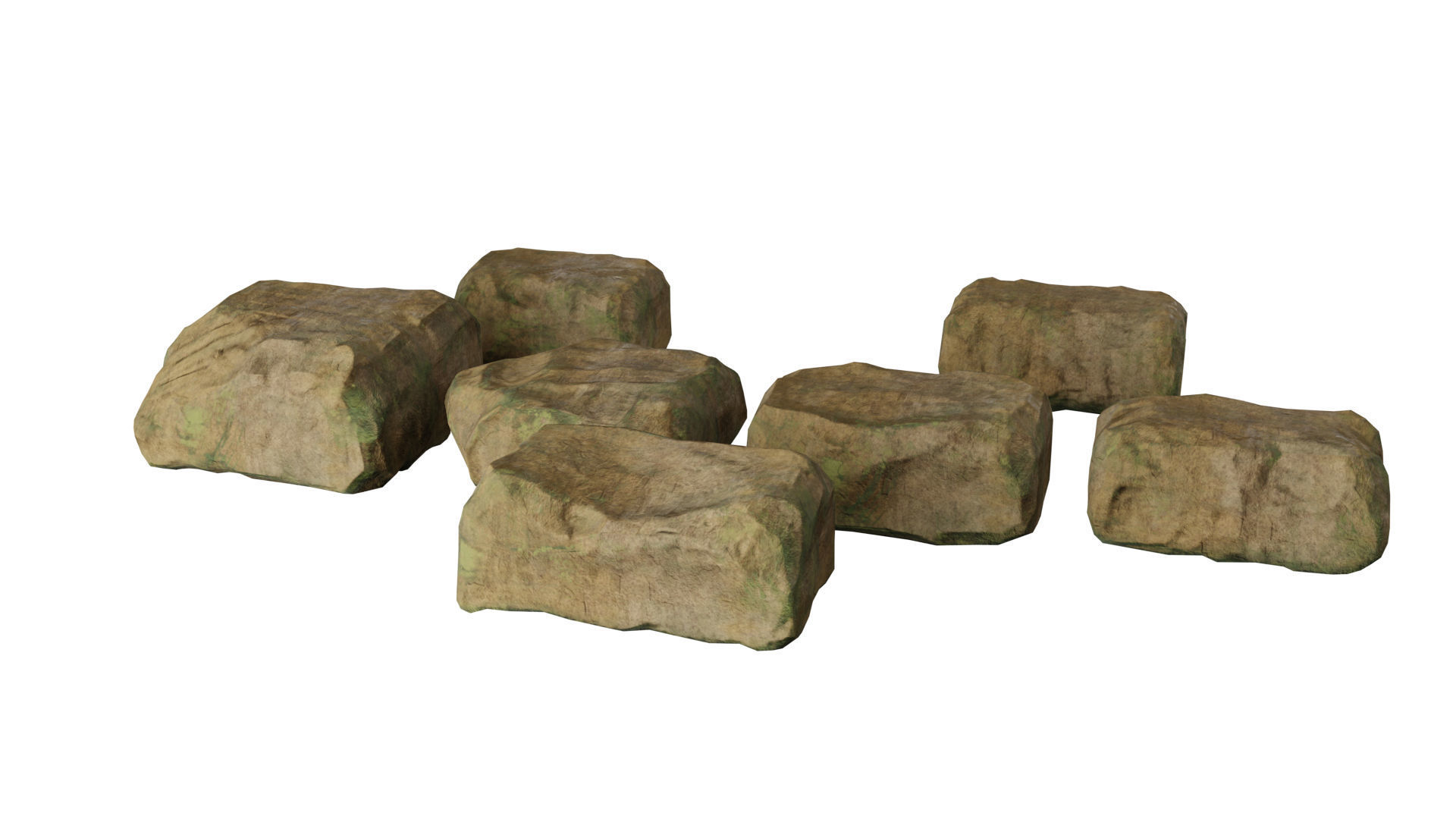 Ancient Ruins 3D model Game Ready low poly Unreal Engine 4 Low-poly 3D model_10