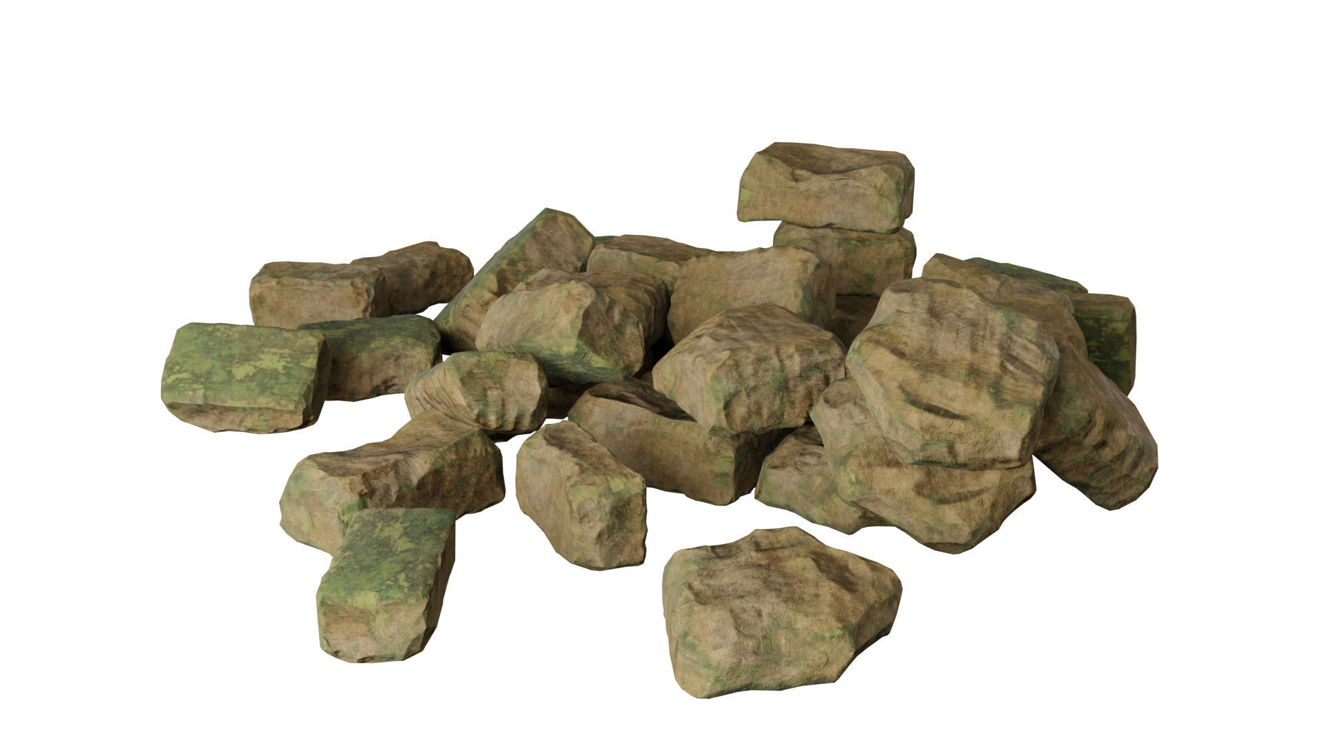 Ancient Ruins 3D model Game Ready low poly Unreal Engine 4 Low-poly 3D model_16