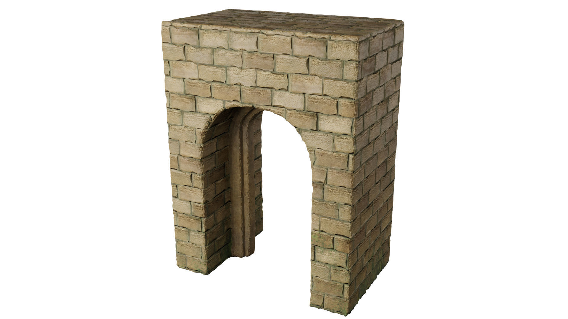 Ancient Ruins 3D model Game Ready low poly Unreal Engine 4 Low-poly 3D model_4