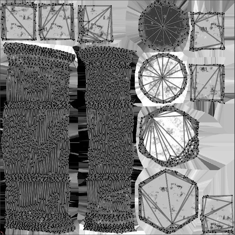 Ancient Ruins 3D model Game Ready low poly Unreal Engine 4 Low-poly 3D model_23