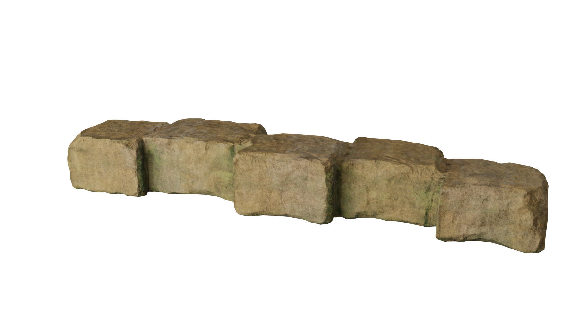 Ancient Ruins 3D model Game Ready low poly Unreal Engine 4 Low-poly 3D model_14