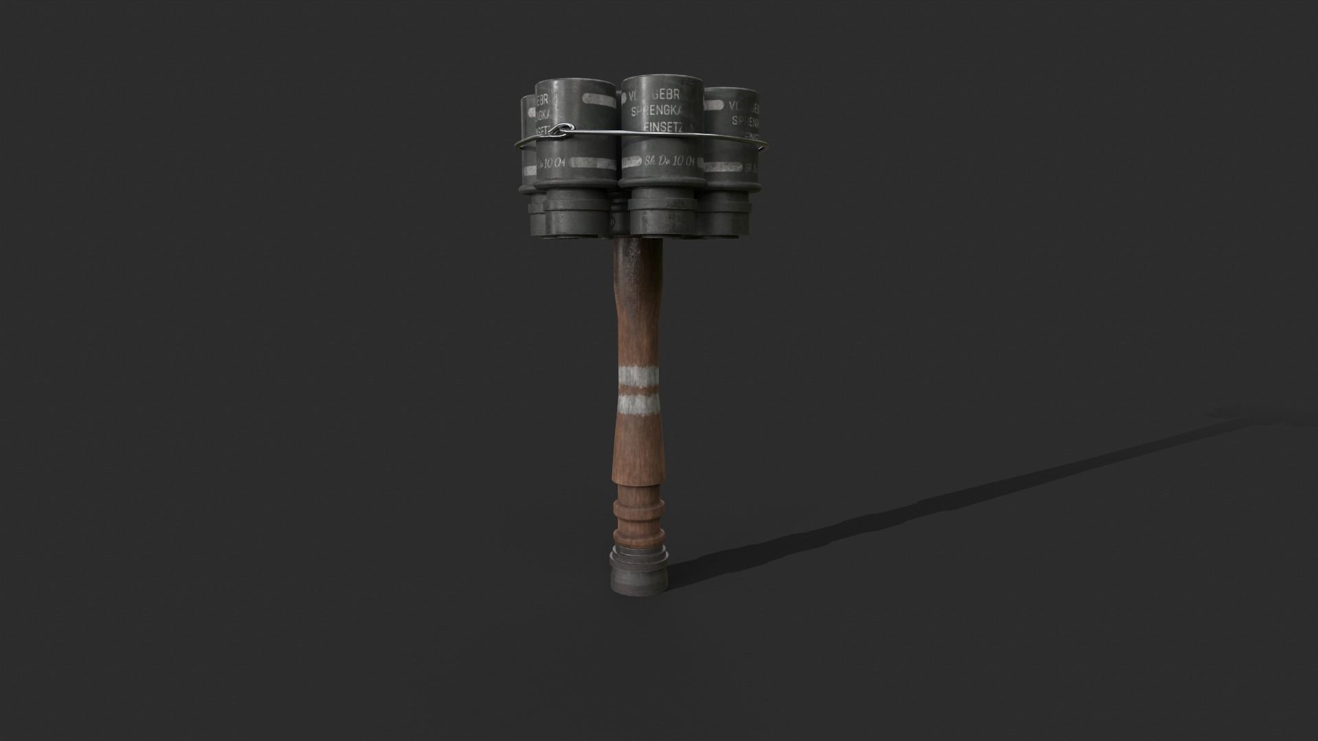 M24 Grenade 3D Model with Textures Low-poly 3D model_5