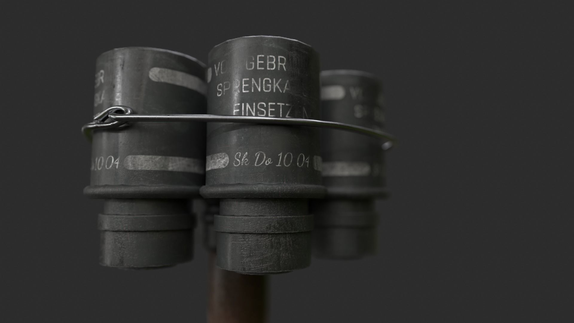 M24 Grenade 3D Model with Textures Low-poly 3D model_8