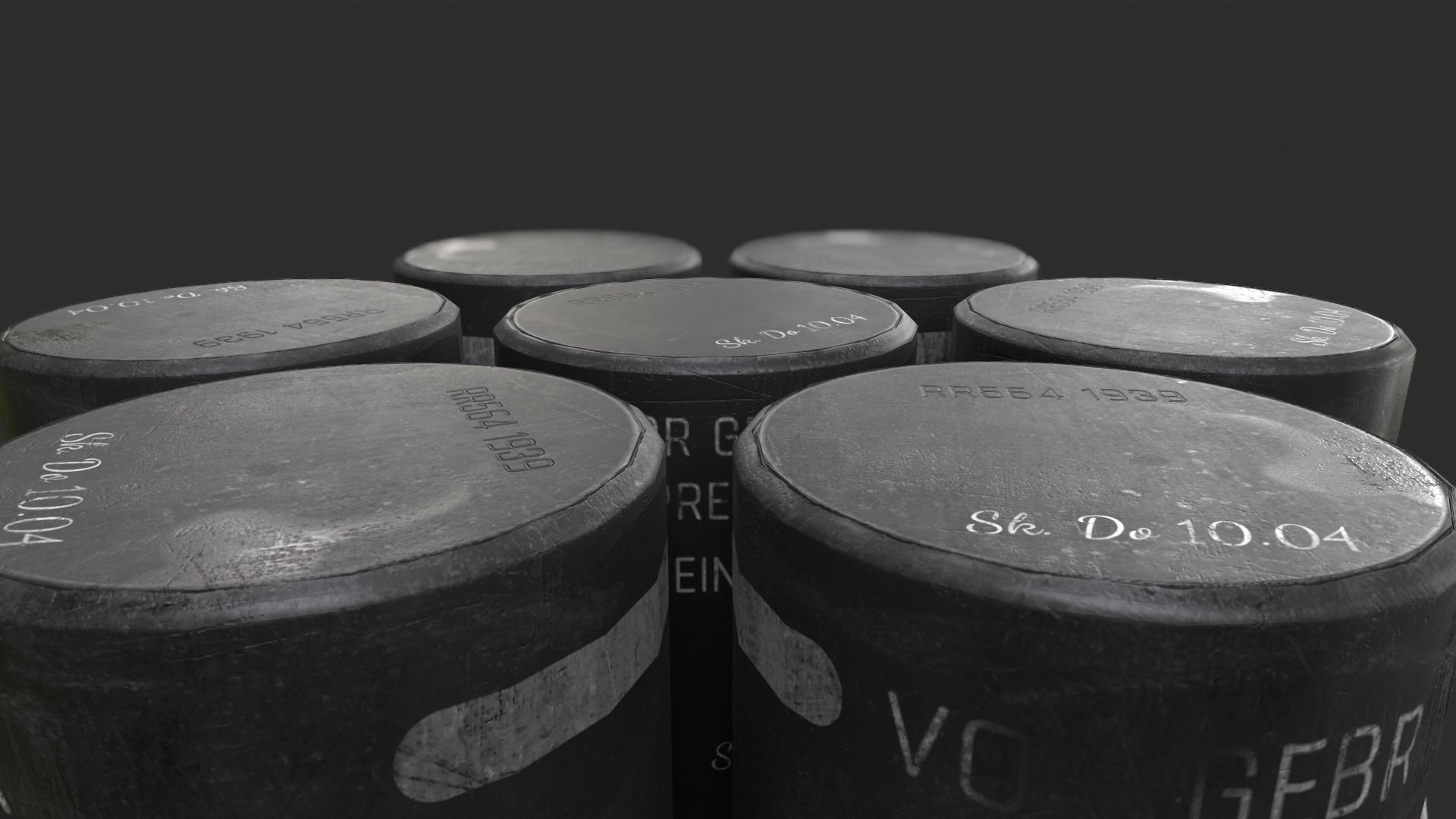 M24 Grenade 3D Model with Textures Low-poly 3D model_4