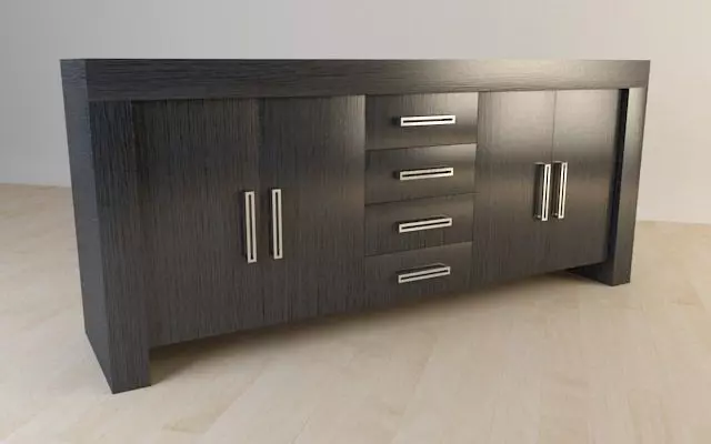 Contemporary Credenza Free 3D model