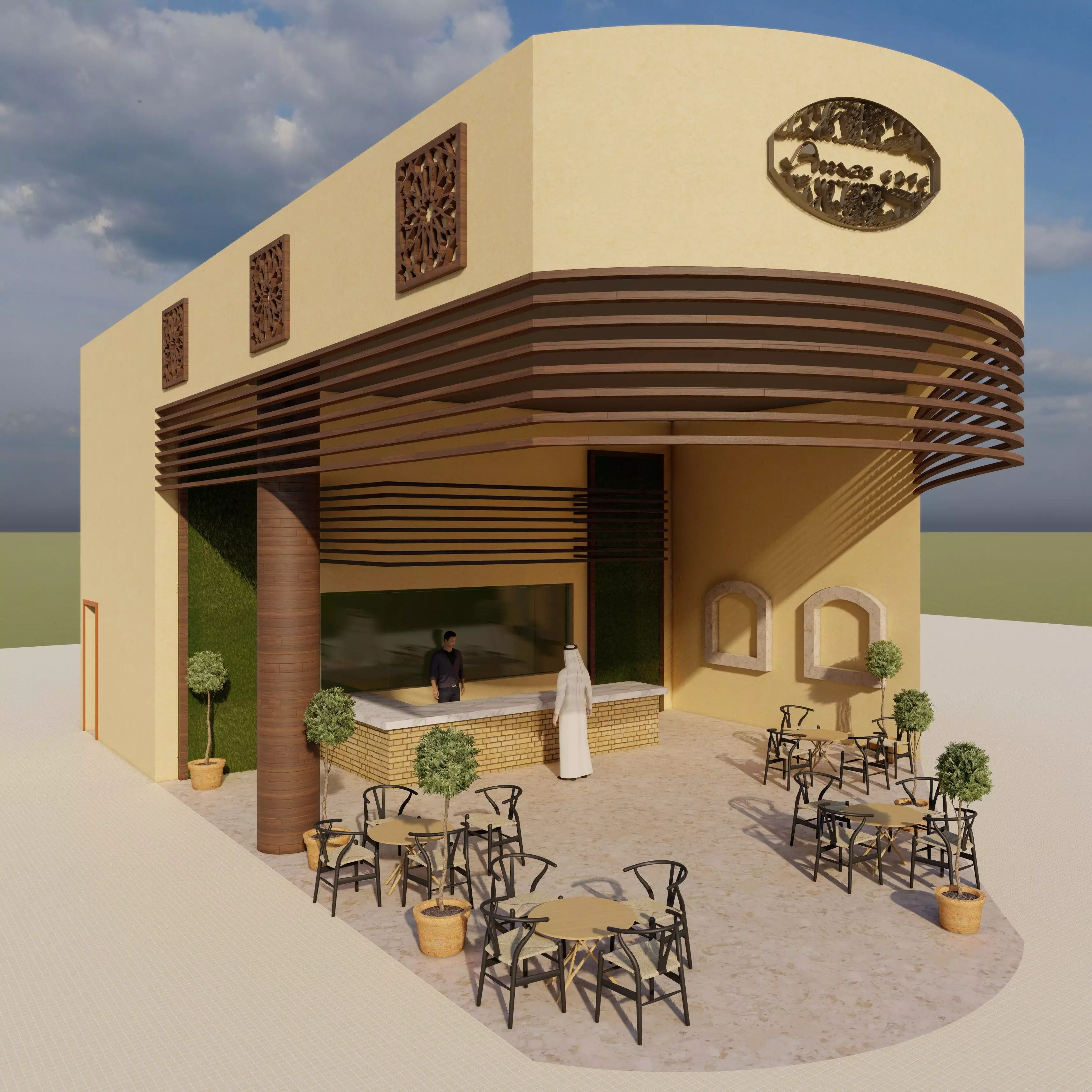 Resturant coffee shop in dubai 3D model_0