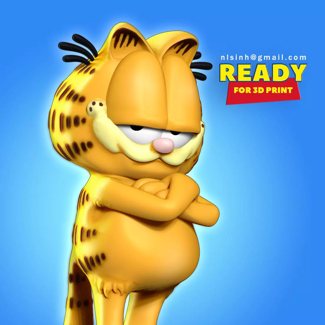 Garfield figurine 3D print model