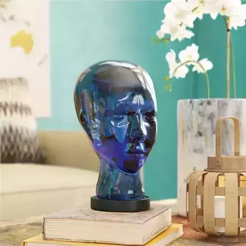 Amber Melancon Glass Head Bust