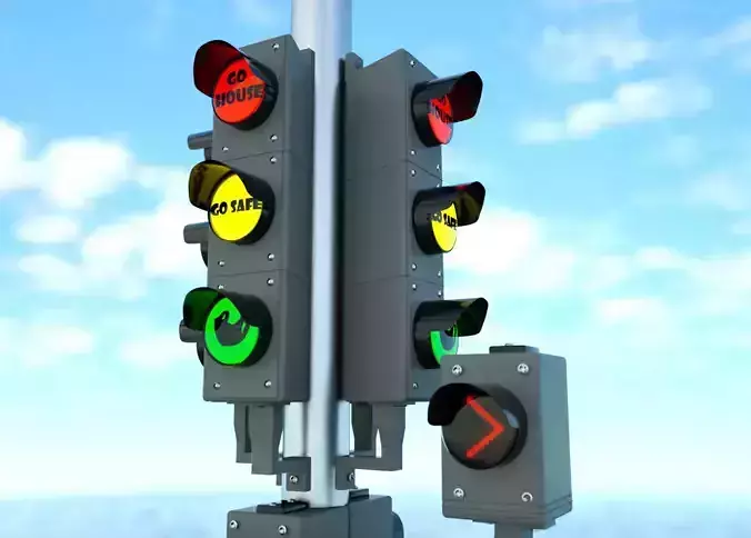 3d traffic lamp