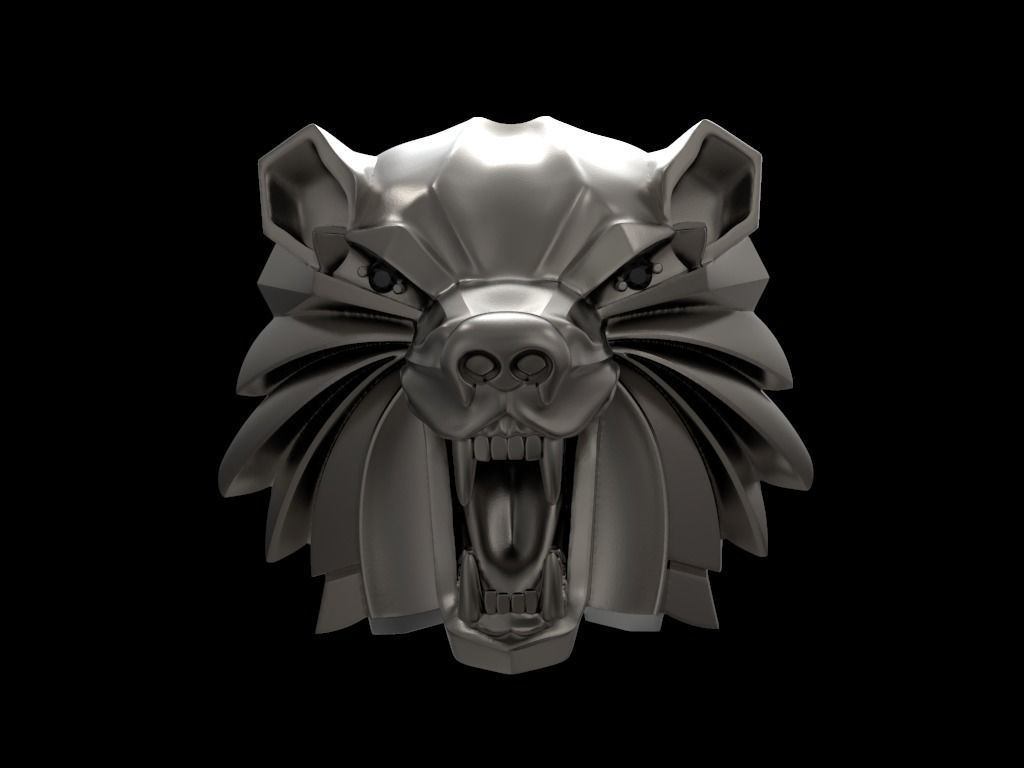 Witcher school of the Bear medallion 3D print model_30